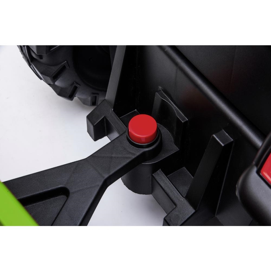 Elektro-Traktor mit Anhänger 2x30W/7000 mAh schwarz/grün + Fernbedienung
