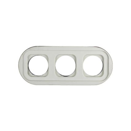 Elhard - Dreifache keramische Retro-Steckdose für den Haushalt mit Rahmen SCHUKO 230V schwarz