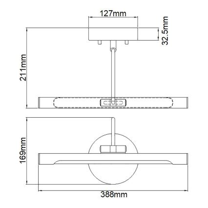 Elstead ALTON-PL-S-BB -LED Dimmbare Bilderleuchte ALTON LED/6W/230V gold