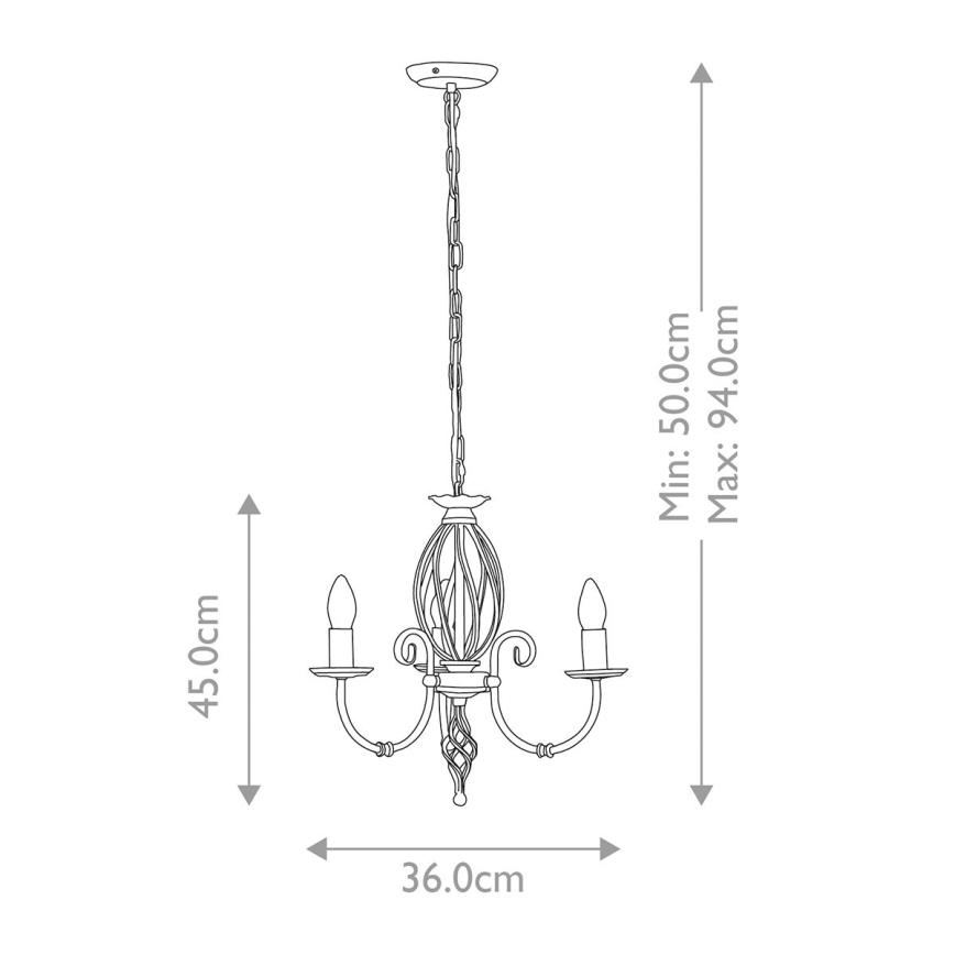 Elstead - Kronleuchter an Kette ARTISAN 3xE14/60W/230V