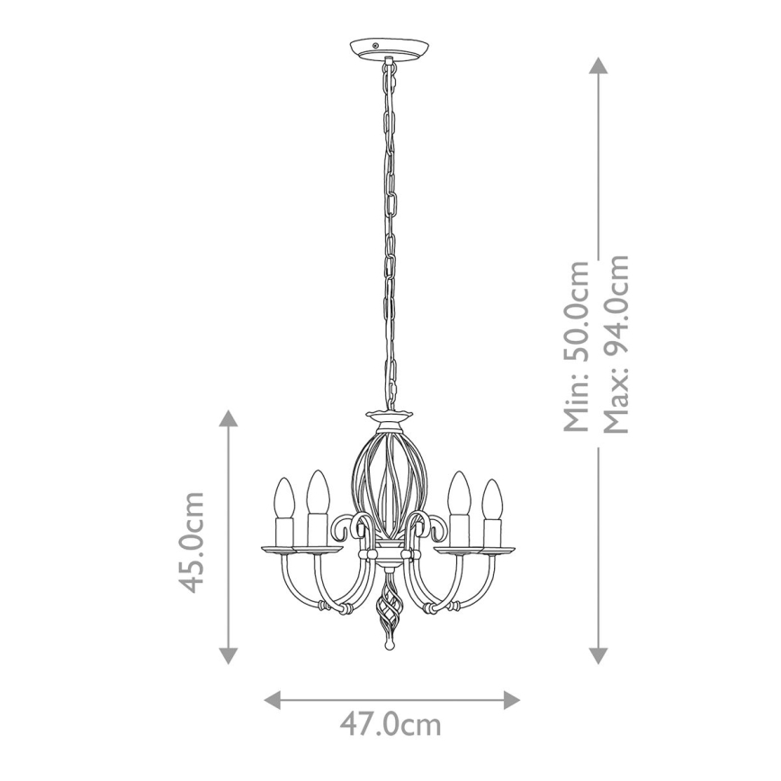 Elstead - Kronleuchter an Kette ARTISAN 5xE14/60W/230V