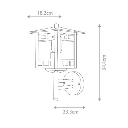 Elstead - Auβen-Wandleuchte KOLNE 1xE27/100W/230V IP44