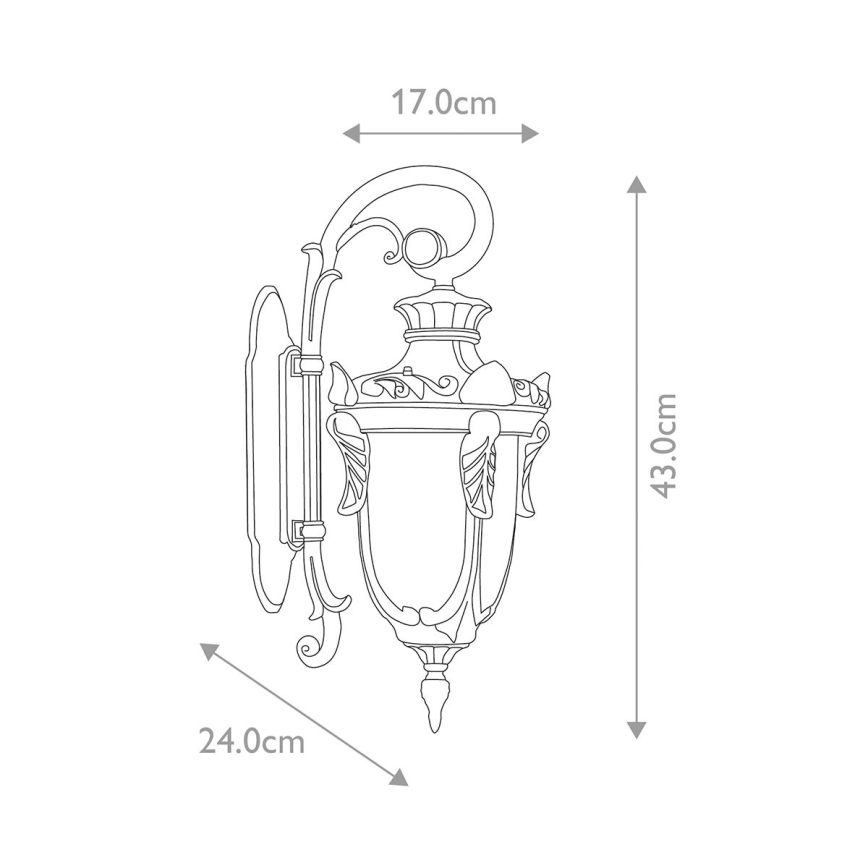 Elstead - Auβen-Wandleuchte PHILADELPHIA 1xE27/100W/230V IP44