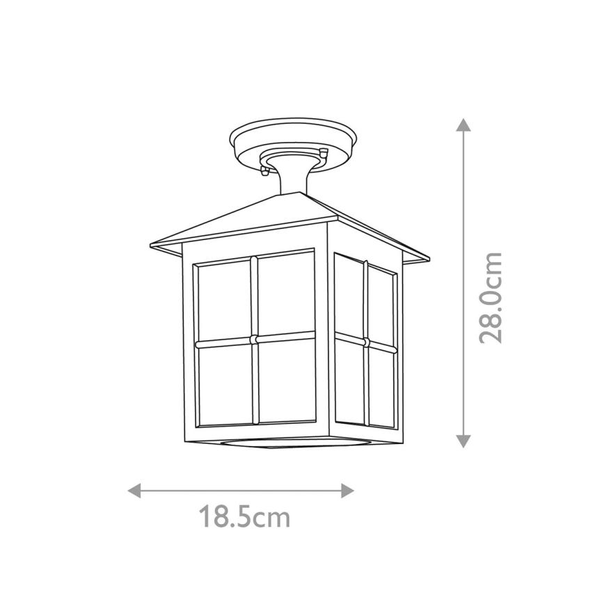 Elstead BL18A-BLACK - Außen Decken-Kronleuchter WINCHESTER 1xE27/100W/230V IP43