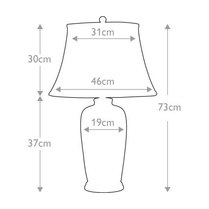 Elstead - Tischleuchte BLAU TRADITIONAL 1xE27/60W/230V