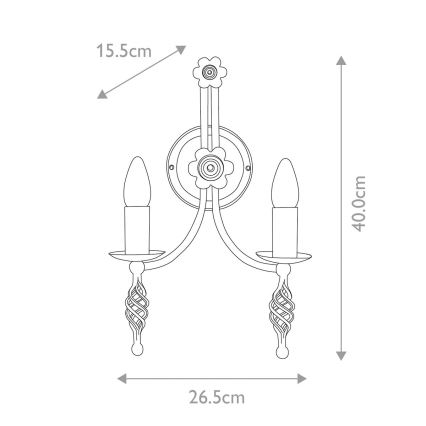Elstead - Wandleuchte BELFRY 2xE14/60W/230V