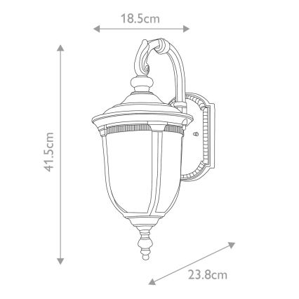 Elstead - Outdoor-Wandleuchte CLEVELAND 1xE27/60W/230V IP44