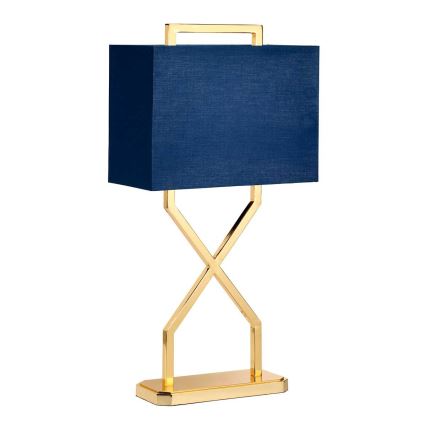 Elstead - Tischleuchte CROSS 1xE27/60W/230V golden/blau