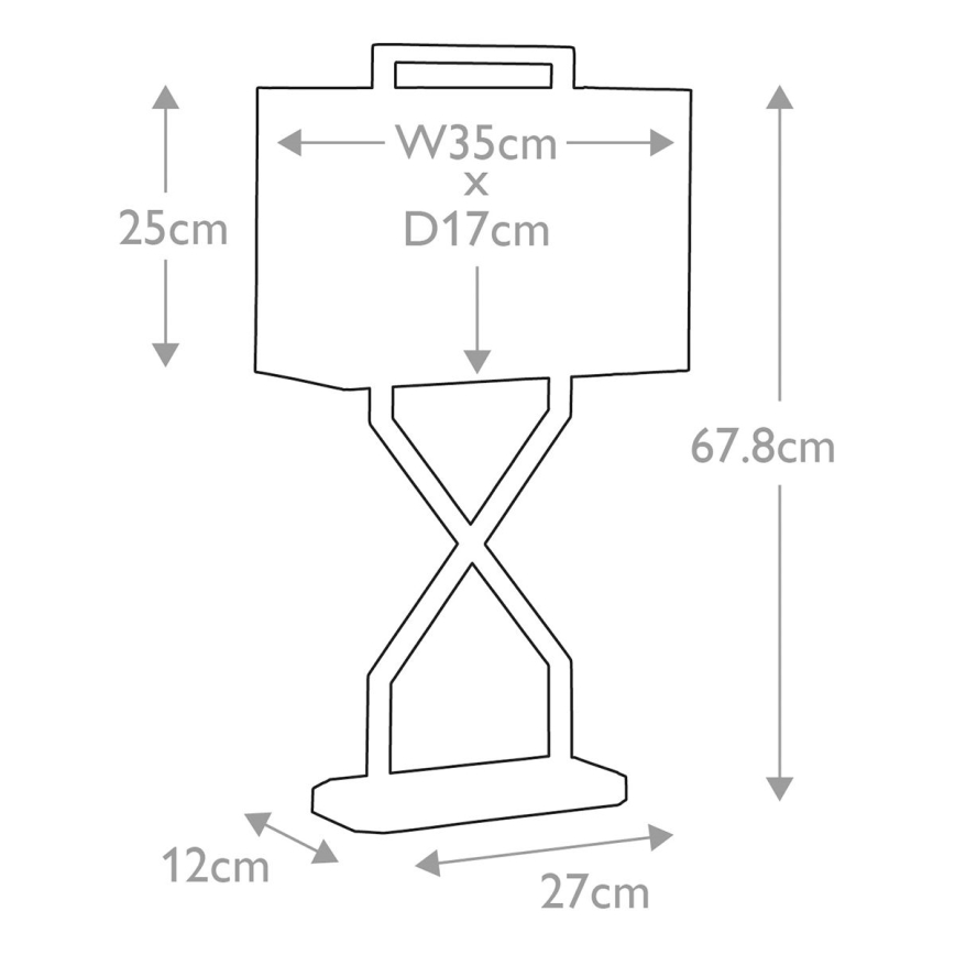 Elstead - Tischleuchte CROSS 1xE27/60W/230V golden/blau