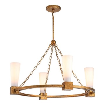 Elstead - Deckenleuchte an Stange KRISTY 4xE27/40W/230V kupferfarben