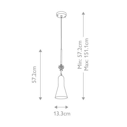 Elstead - Hängeleuchte ETOILE 1xE27/60W/230V d 13,3 cm golden