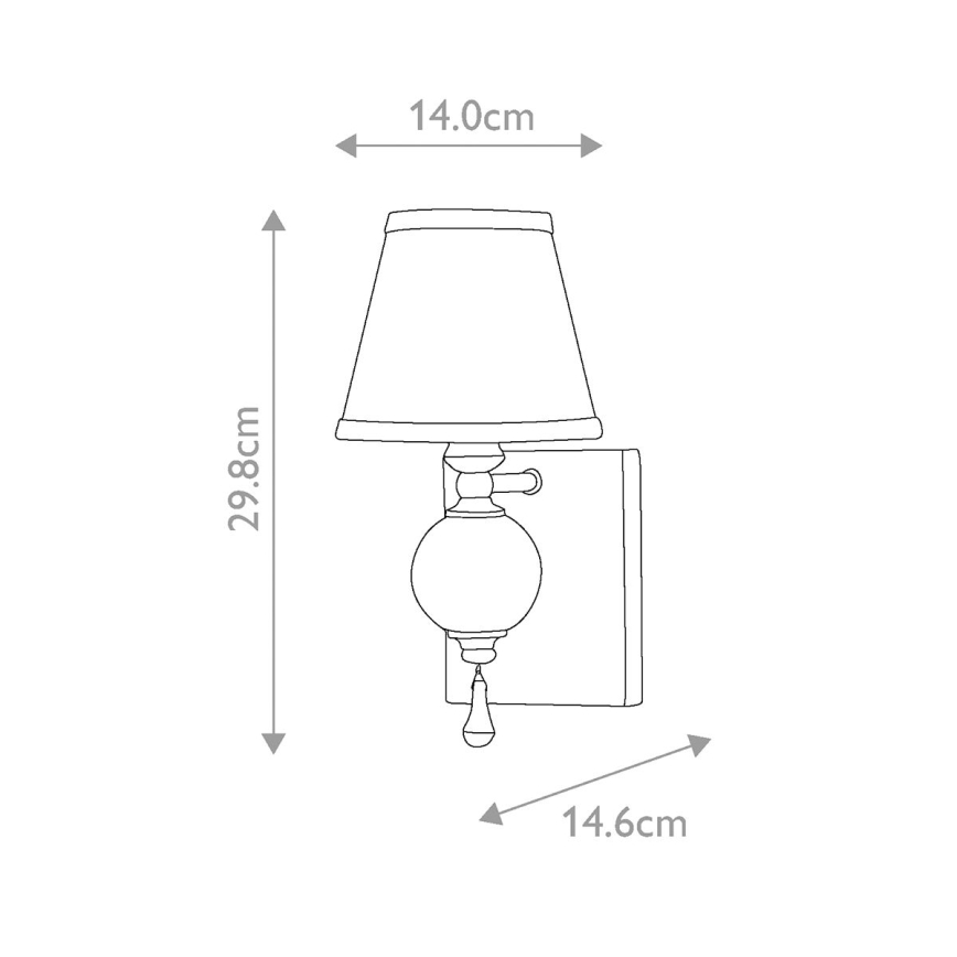 Elstead FE-ARGENTO1 - Wandleuchte ARGENTO 1xE14/60W/230V