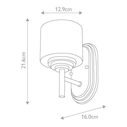 Elstead FE-MALIBU1-BATH - LED Badezimmerwandleuchte MALIBU 1xG9/3W/230V IP44