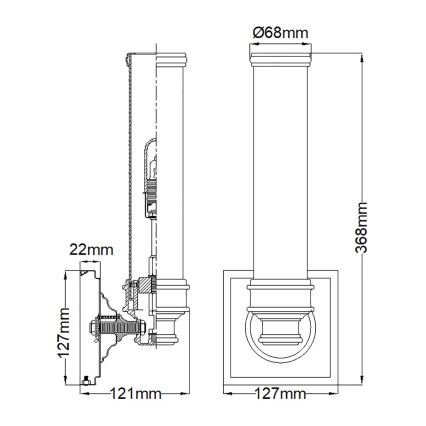 Elstead FE-PAYNE1-BATH - LED Badezimmerwandleuchte PAYNE 1xG9/3W/230V IP44