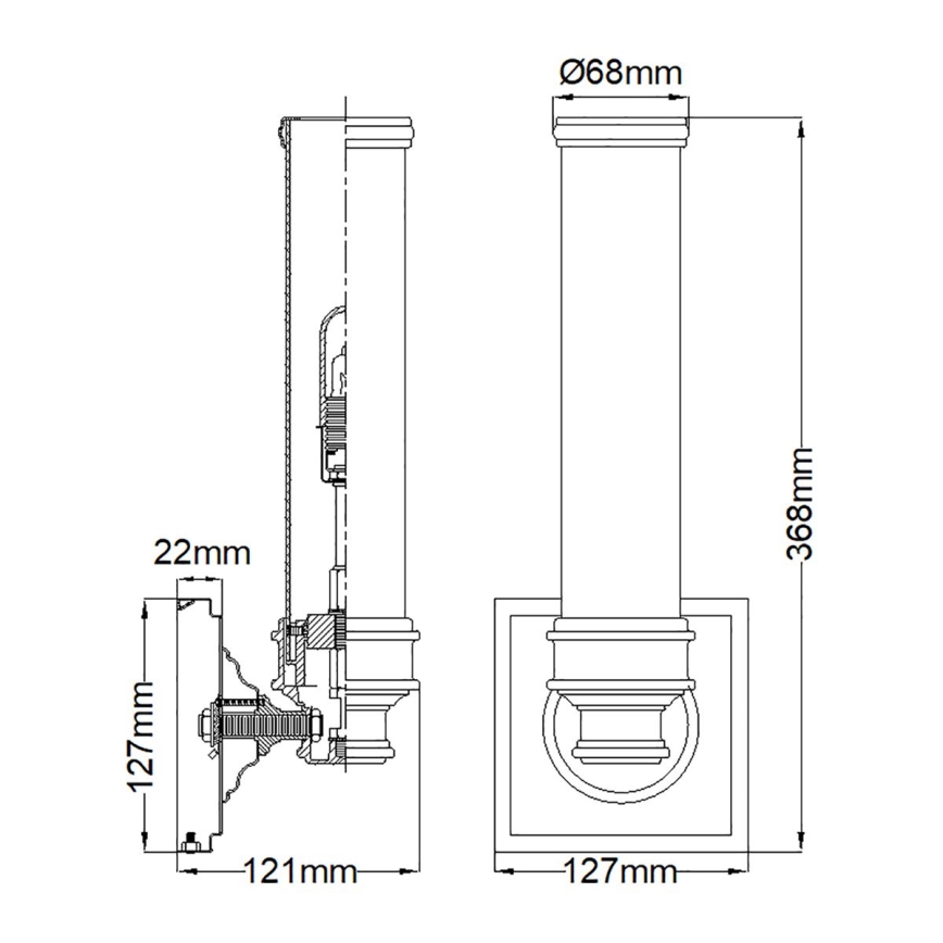 Elstead FE-PAYNE1-BATH - LED Badezimmerwandleuchte PAYNE 1xG9/3W/230V IP44