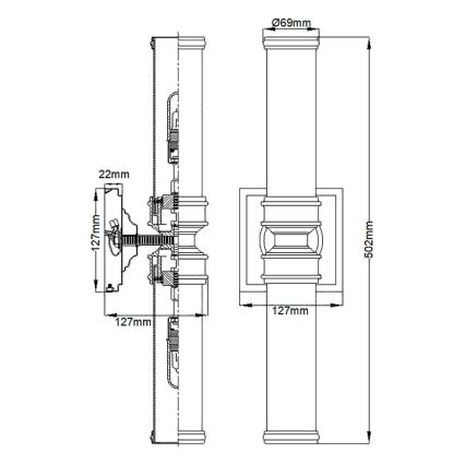Elstead FE-PAYNE2-BATH - LED Badezimmerwandleuchte PAYNE 2xG9/3W/230V IP44