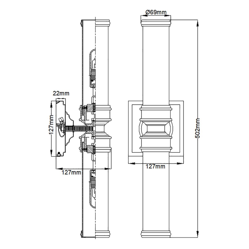 Elstead FE-PAYNE2-BATH - LED Badezimmerwandleuchte PAYNE 2xG9/3W/230V IP44