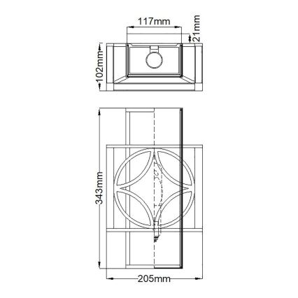 Elstead FE-REMY1 - Wandleuchte REMY 1xE14/60W/230V