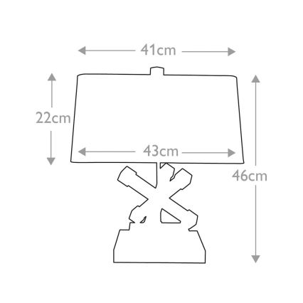 Elstead - Tischleuchte JACKSON SQUARE 1xE27/60W/230V