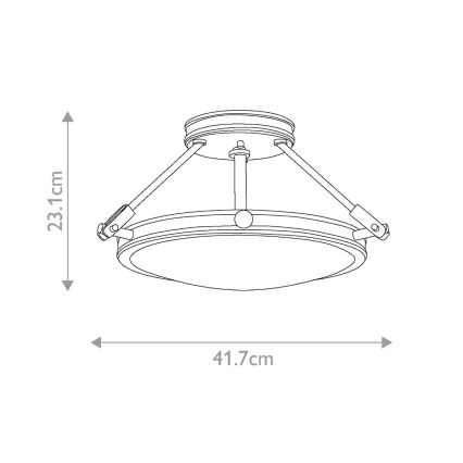 Elstead HK-COLLIER-SF-S - Aufsatzkronleuchter COLLIER 3xE14/60W/230V