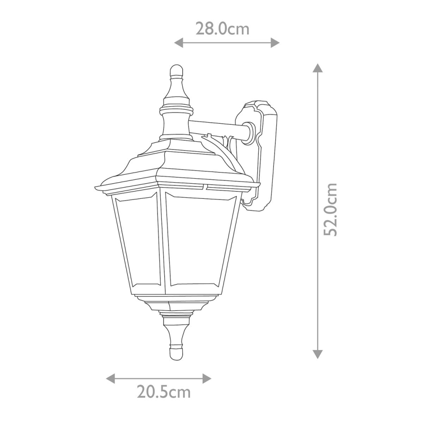 Elstead KERRY-WALL - Auβen-Wandleuchte KERRY 1xE27/100W/230V IP44