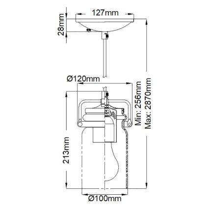 Elstead KL-BRINLEY-MP-NI - Hängeleuchte BRINLEY 1xE27/60W/230V matt chrom