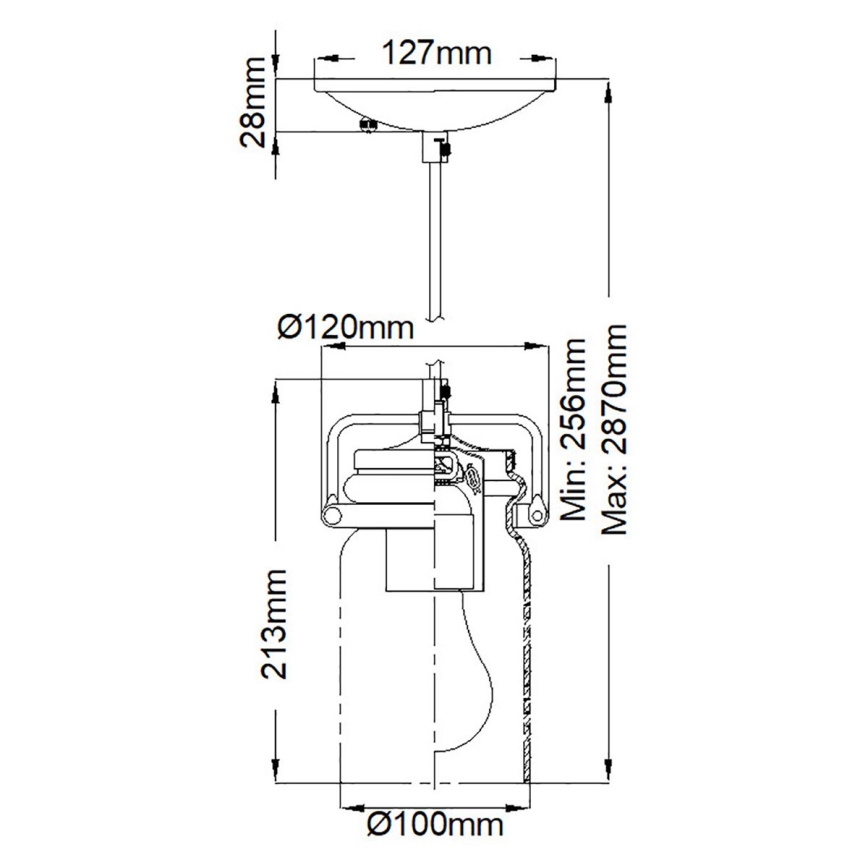 Elstead KL-BRINLEY-MP-OZ - Hängeleuchte BRINLEY 1xE27/60W/230V anthrazit