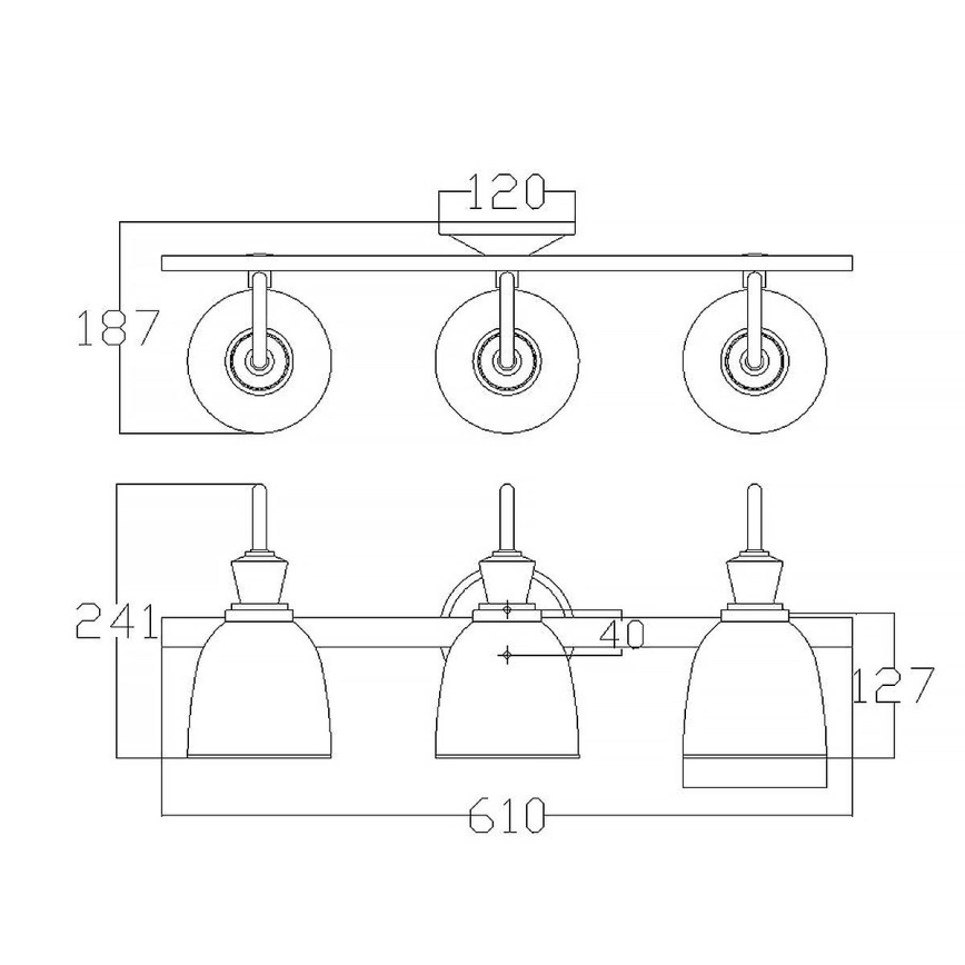 Elstead KL-CORA3-BATH - LED Badezimmerwandleuchte CORA 3xG9/3W/230V IP44