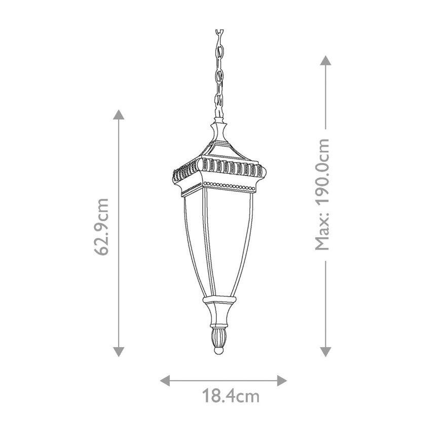 Elstead KL-VENETIAN8-M - Auβen-Kronleuchter VENETIAN 2xE14/60W/230V IP23