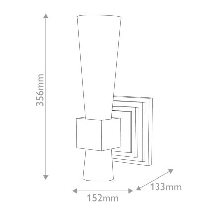 Elstead - Wandleuchte KRISTY 1xE27/40W/230V golden