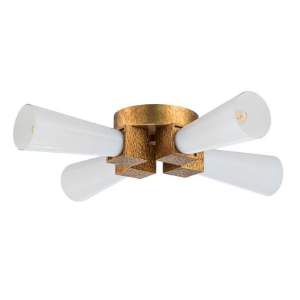 Elstead - Stangen-Pendelleuchte KRISTY 4xE27/40W/230V kupferfarben