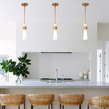 Elstead - Deckenleuchte an Stange KRISTY 1xE27/40W/230V Ø 15,2 cm kupferfarben