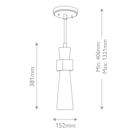 Elstead - Deckenleuchte an Stange KRISTY 1xE27/40W/230V Ø 15,2 cm kupferfarben