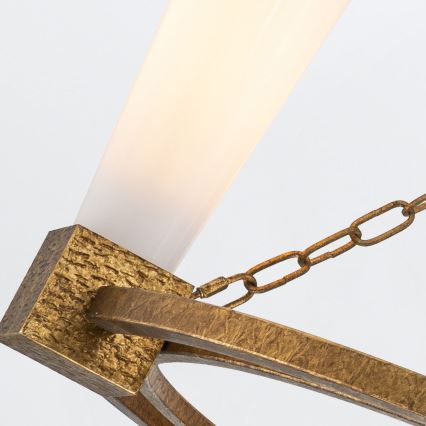 Elstead - Deckenleuchte an Stange KRISTY 4xE27/40W/230V kupferfarben