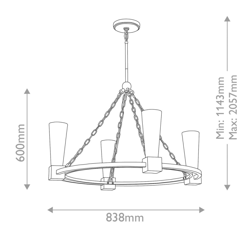 Elstead - Deckenleuchte an Stange KRISTY 4xE27/40W/230V kupferfarben