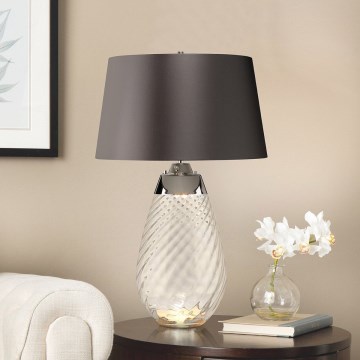 Elstead - LED-Tischleuchte LENA 1xE27/40W/230V + 1xGU10/7W 74 cm grau
