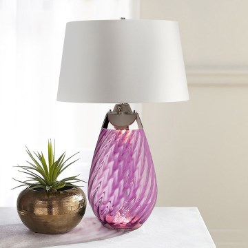 Elstead - LED-Tischleuchte LENA 1xE27/40W/230V + 1xGU10/7W 74 cm rosa/weiß