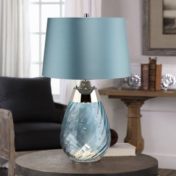 Elstead - LED-Tischleuchte LENA 1xE27/60W/230V + 1xGU10/7W 60,5 cm blau