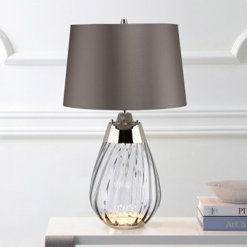 Elstead - LED-Tischleuchte LENA 1xE27/60W/230V + 1xGU10/7W 60,5 cm grau
