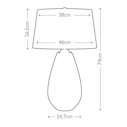 Elstead - LED-Tischleuchte LENA 1xE27/40W/230V + 1xGU10/7W 74 cm blau/weiß