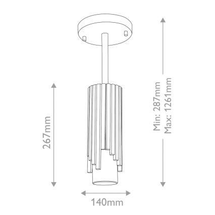 Elstead - Pendelleuchte an Stange MARVELE 1xE14/40W/230V goldfarben