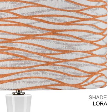 Elstead - Tischlampe MILO 1xE27/60W/230V weiß/orange