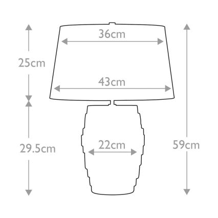 Elstead - Tischleuchte NEPTUNE 1xE27/60W/230V