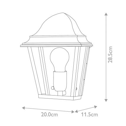 Elstead - Outdoor-Wandleuchte ST JAMES 1xE27/100W/230V IP44
