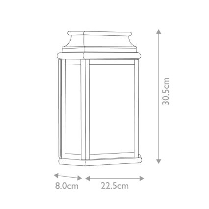 Elstead - Outdoor-Wandleuchte ST MARTINS 1xE27/100W/230V IP44 bronzefarben