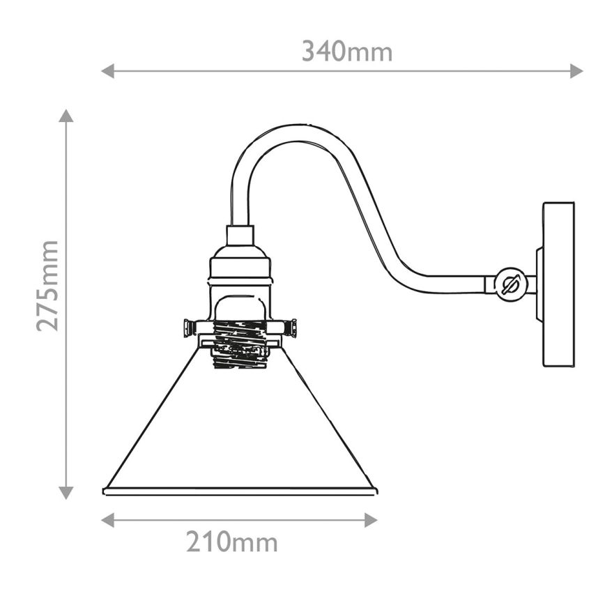 Elstead PV1-AB-MB - Wandleuchte PROVENCE 1xE27/60W/230V gold/schwarz