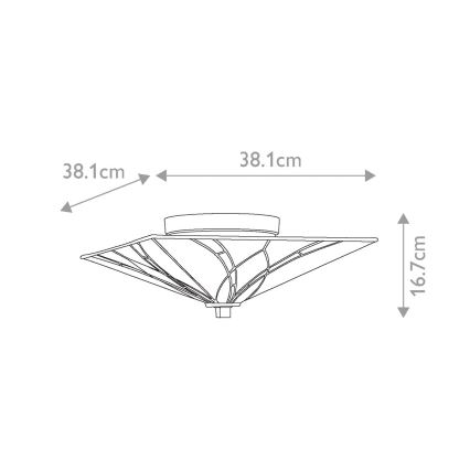 Elstead - Deckenleuchte Tiffany ASHEVILLE 2xE27/60W/230V