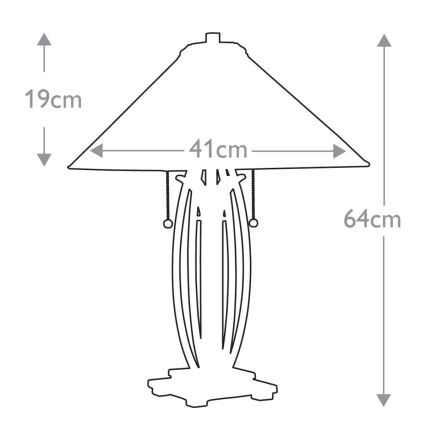 Elstead - Tiffany-Tischlampe ASHEVILLE 2xE27/60W/230V