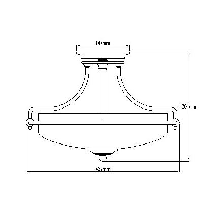 Elstead - Aufbauleuchte GRIFFIN 3xE27/100W/230V glänzendes Chrom