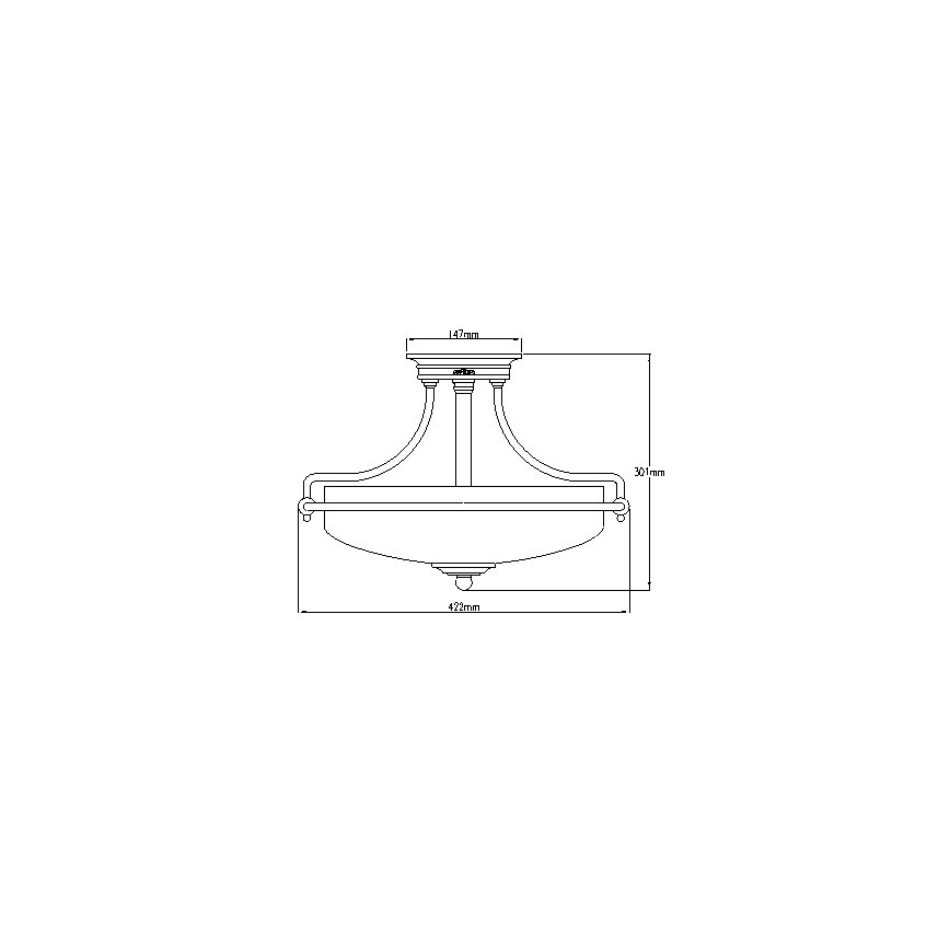 Elstead - Aufbauleuchte GRIFFIN 3xE27/100W/230V glänzendes Chrom